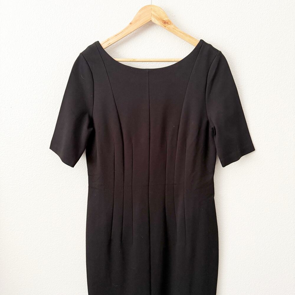 BODEN | Aurelia Ottoman Dress Midi Exposed Zipper Fitted 3/4 Sleeve | Size 12 - Picture 4 of 10